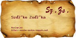 Szőke Zsóka névjegykártya